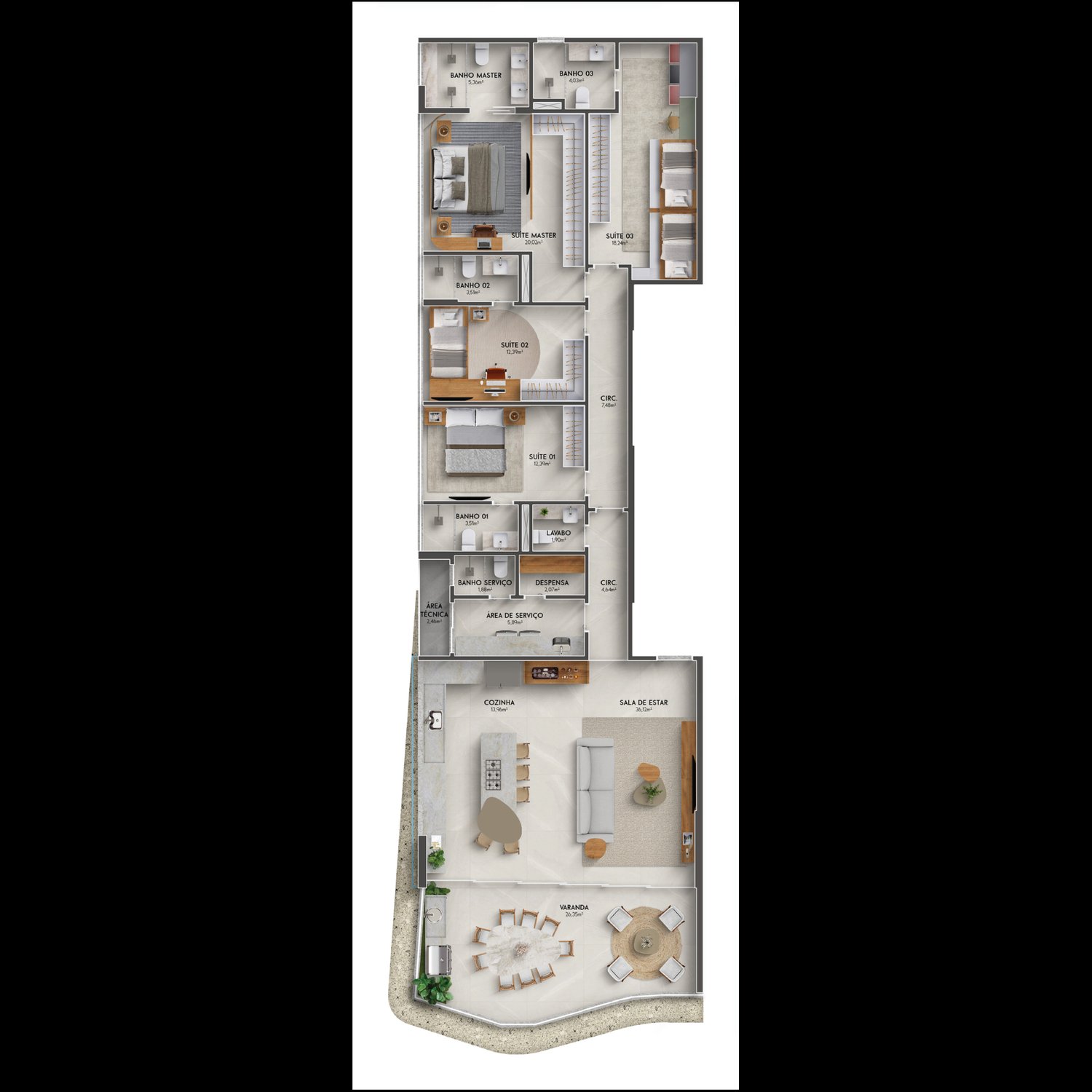 Planta 4 Suites — Salt by Grand